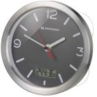 BRESSER MyTime термо / хигро часовник за баня – черен алуминиева рамка, 170 мм
