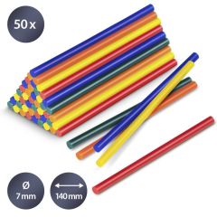 Комплект силиконови пръчки цветни 50 броя (Ø 7 мм)