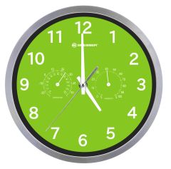 BRESSER MyTime Thermo-/ Hygro- стенен часовник 25см зелен