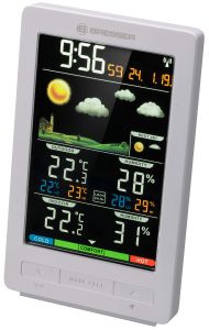 BRESSER ClimaTemp WS метеорологична станция с цветен дисплей, бяла